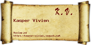 Kasper Vivien névjegykártya